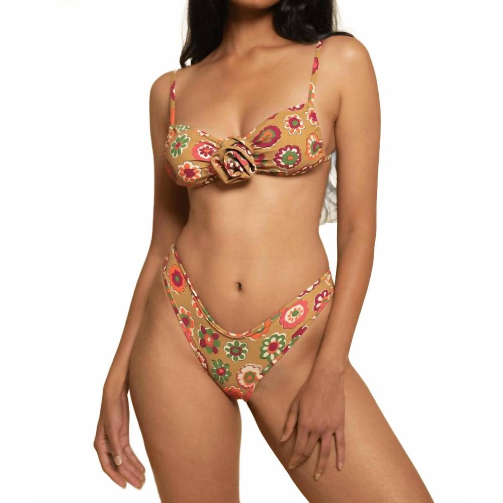 NEW MONTCE devin rosa bikini top in mazzy floral